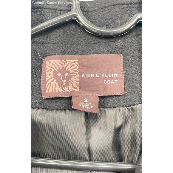 Anne Klein Black Women's Single-Breasted Long Wool Peacoat - Size‎ Small - Picture 3 of 9